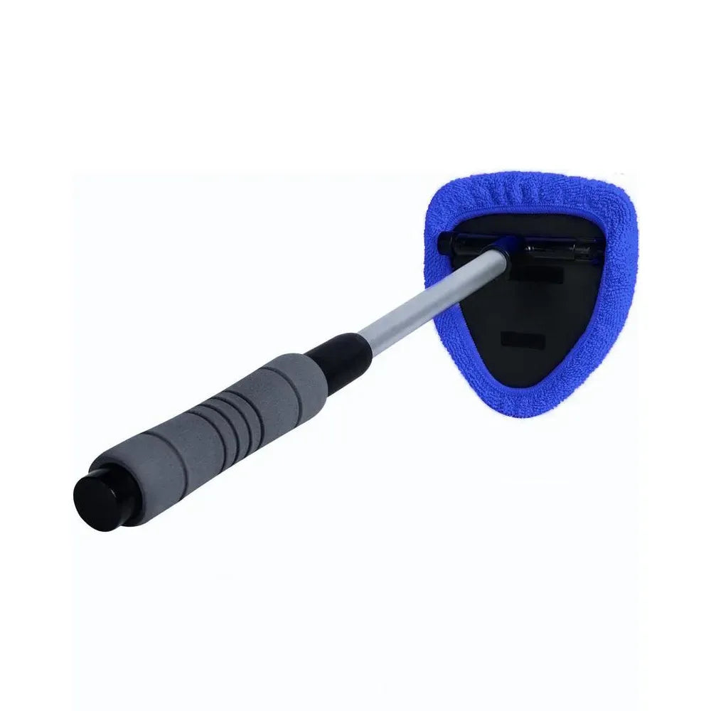 💥 💥 🔥 Windshield Cleaning Tool, Microfiber Car Window Cleaner with 4 Reusable and Washable Microfiber Pads and Extendable Handle