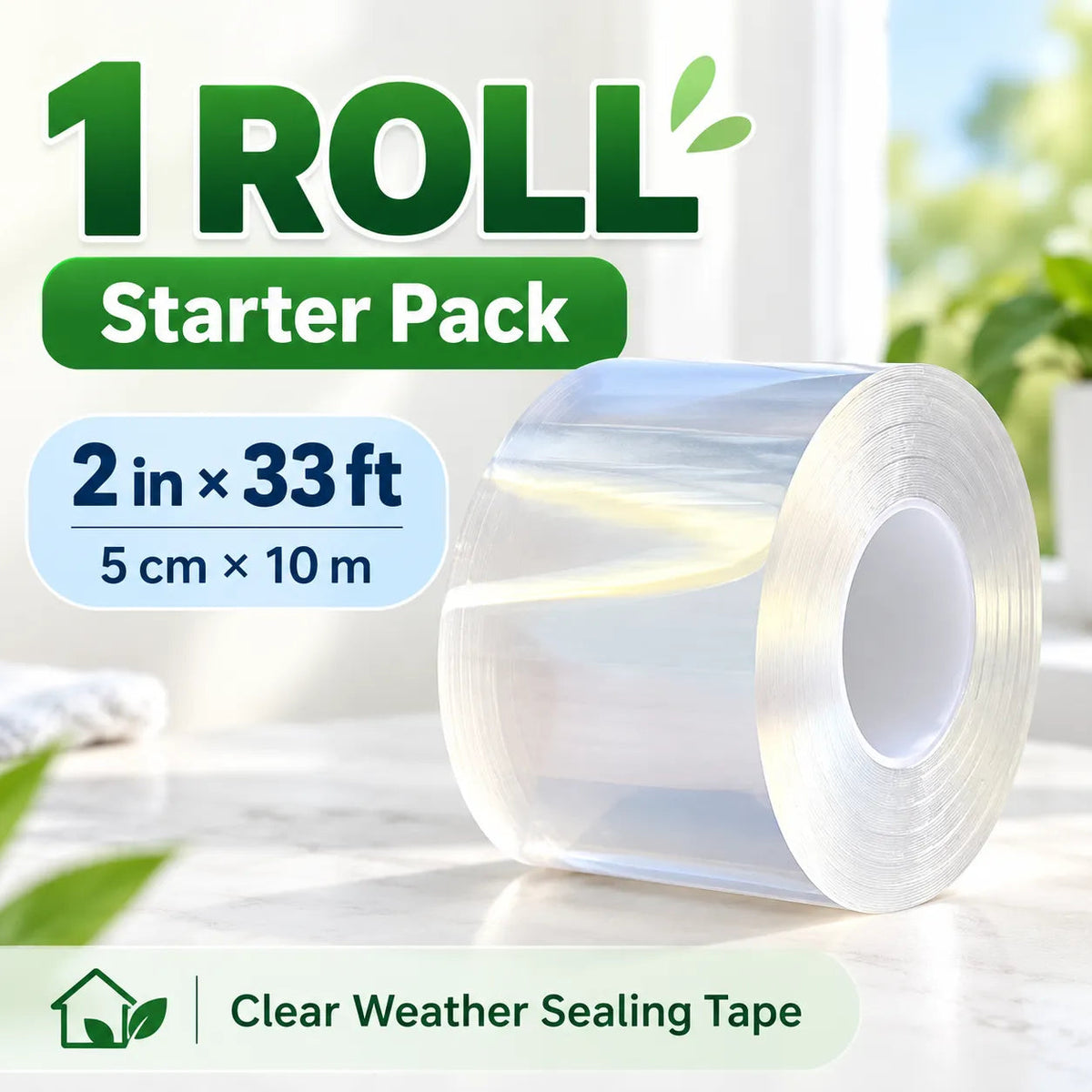 Clear Weather Sealing Tape – Waterproof Window & Door Gap Seal❄️
