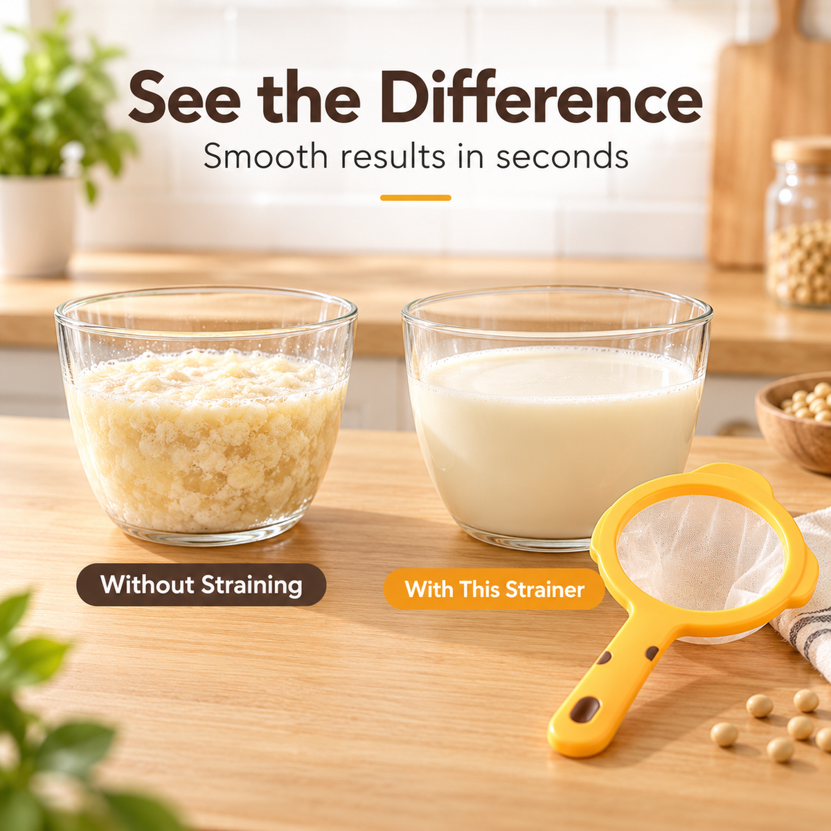 📍Cat Ear Multi-Purpose Funnel & Fine Mesh Strainer – Food-Grade Kitchen🍀