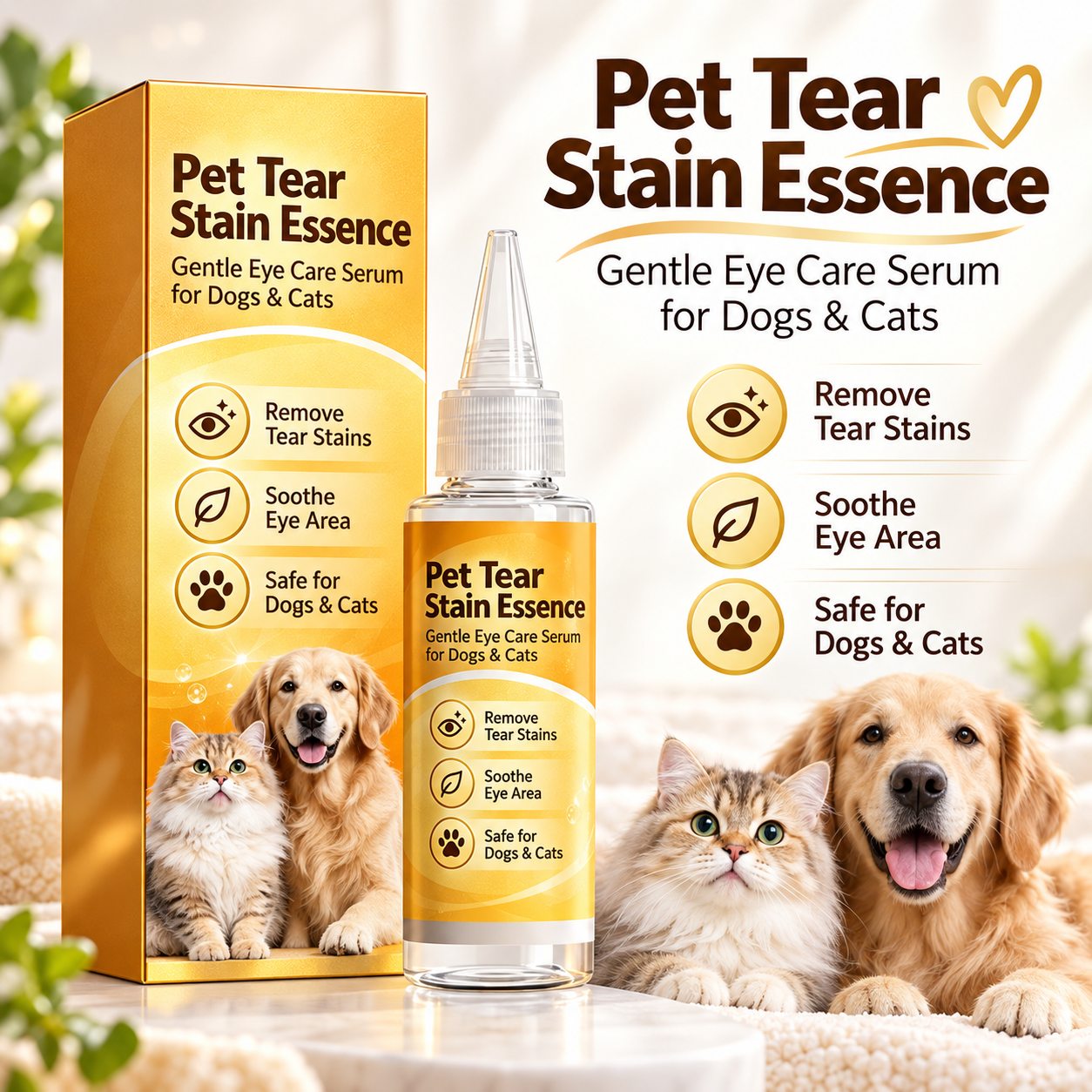 Pet tear stain essence for dogs and cats