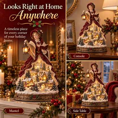Last Day 49% OFF 🎄 Victorian Caroler Christmas Glow™ – Lighted Village Lady Tabletop Decor⏳