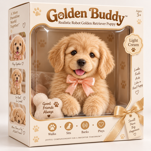 🐕49% OFFGolden Buddy™ 🐾 Realistic Robot Golden Retriever Puppy❄️