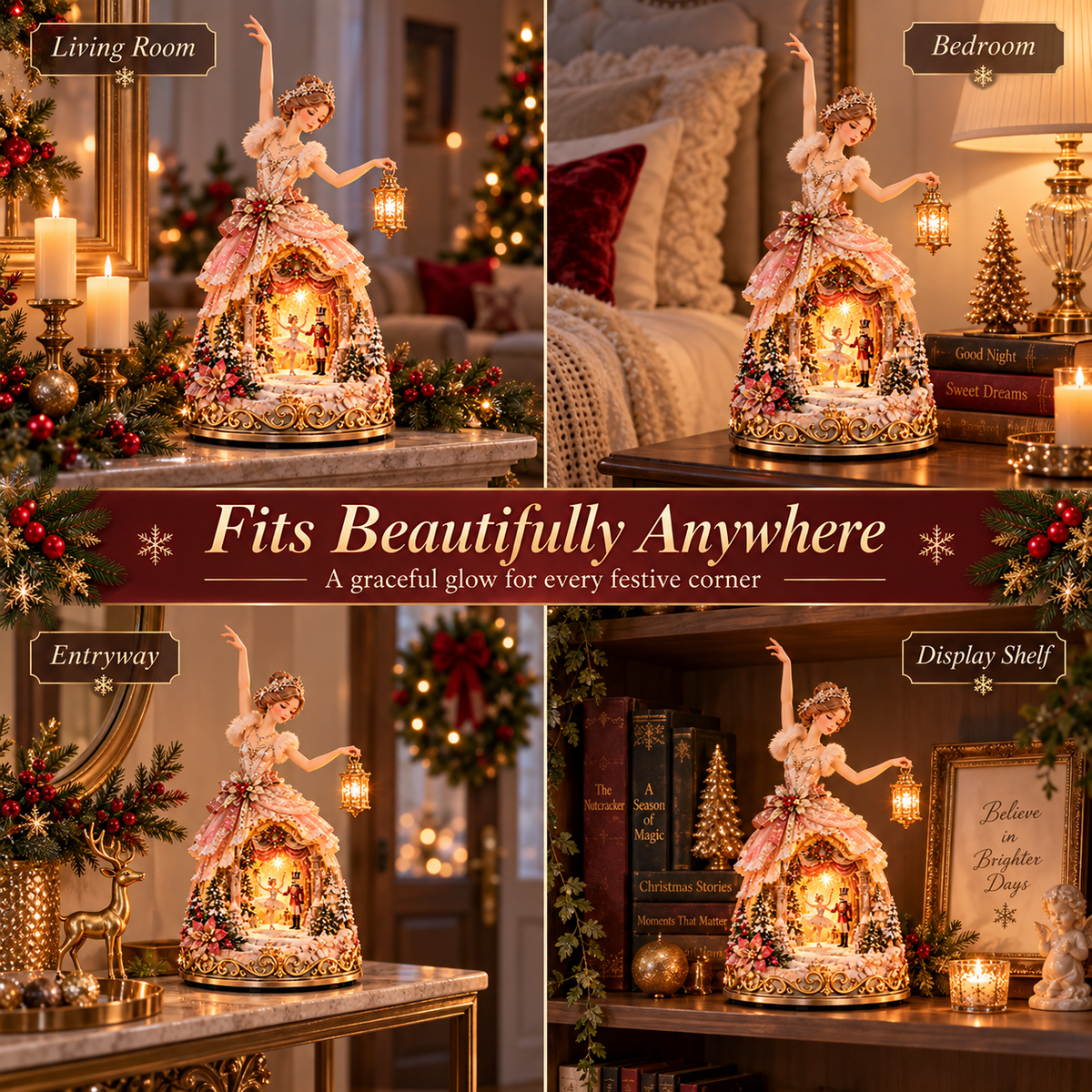 🔥LAST DAY 49% OFF 🩰 Winter Ballerina Story Lamp™ – Lighted Nutcracker Christmas Tabletop Decor ⏳