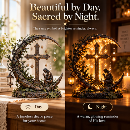 ✝️ Light of Faith™ Illuminated Cross Prayer Tabletop Decor❄️