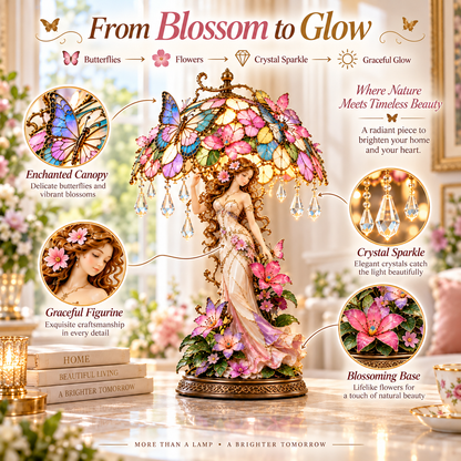 🔥 Last Day 49% OFF🦋 Butterfly Blossom Glow™ – Illuminated Floral Fairy Table Lamp🍀