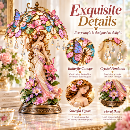 🔥 Last Day 49% OFF🦋 Butterfly Blossom Glow™ – Illuminated Floral Fairy Table Lamp🍀