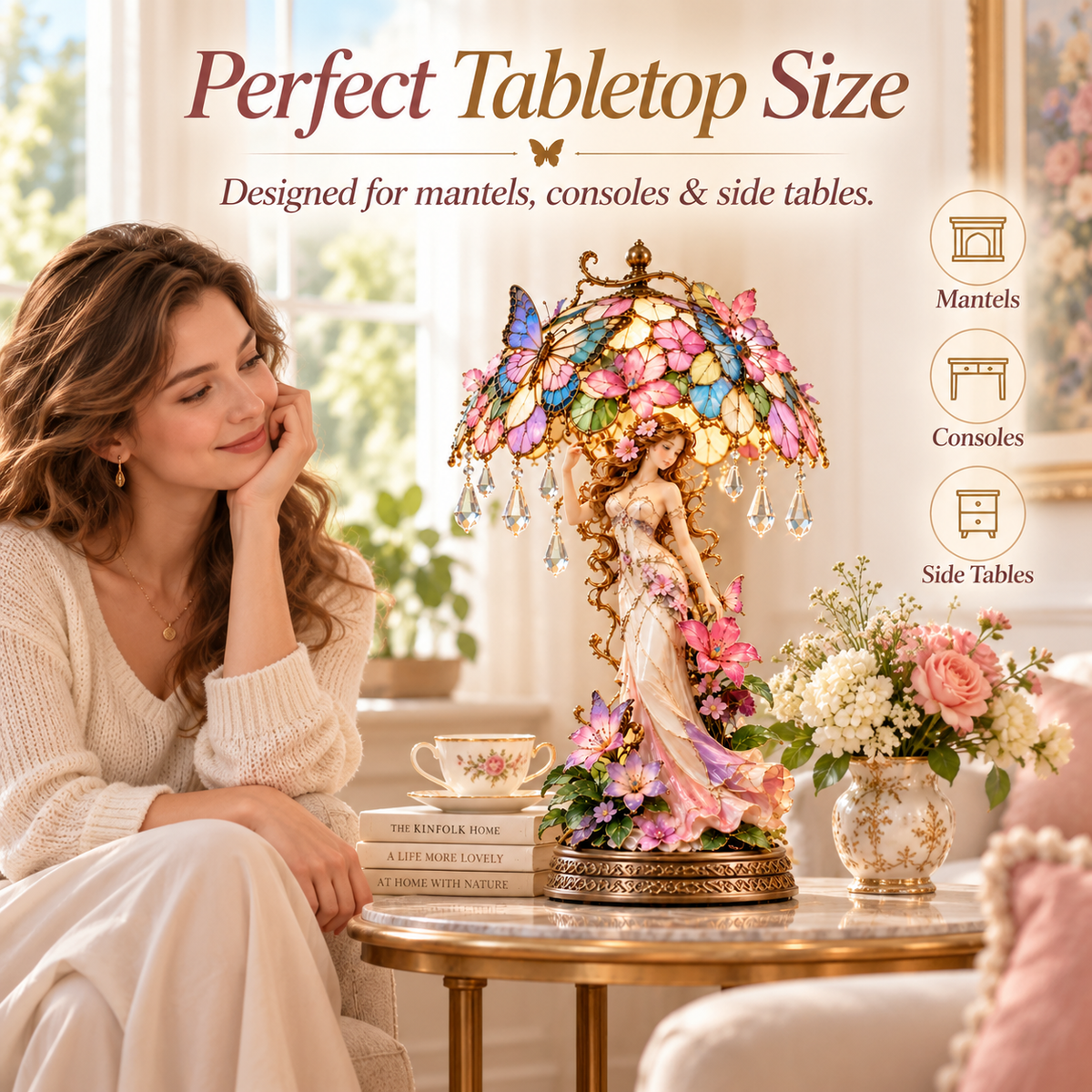 🔥 Last Day 49% OFF🦋 Butterfly Blossom Glow™ – Illuminated Floral Fairy Table Lamp🍀