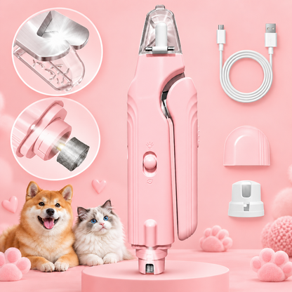 ❤️2-in-1 LED Pet Nail Clipper & Grinder – Rechargeable Safety Trimmer