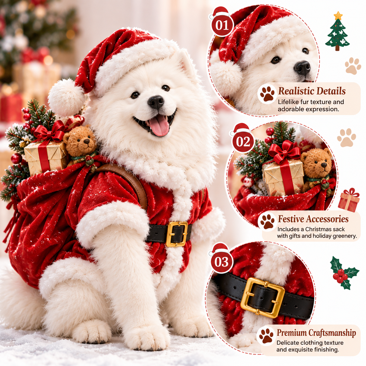 24-Day Samoyed Christmas Collectible Gift Set – Fluffy Trouble Makers⏳