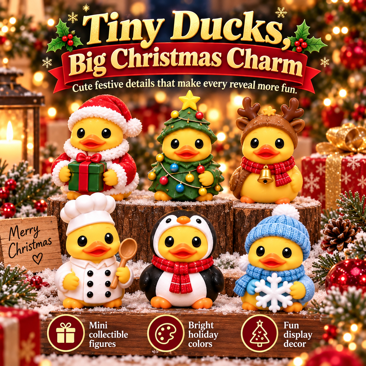🦆🎄Christmas 24 Days of Duck Magic Collectible Figures - Duck Magic Advent Calendar🍀
