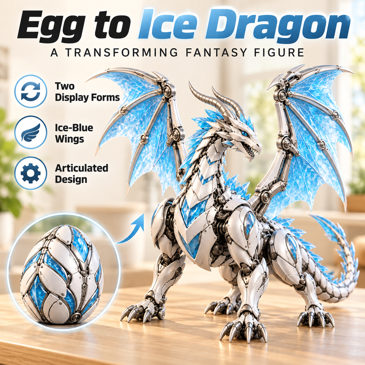 Mythic Beasts – 2-in-1 Transforming Egg Fantasy Figures