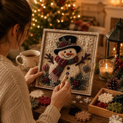 🎄 3D Christmas Fabric Poke Art Kit