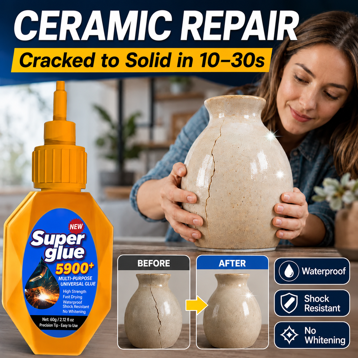 🔧 Quick-Dry Super Glue – Strong Bonds for Everyday Repairs❄️