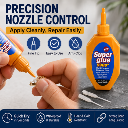 🔧 Quick-Dry Super Glue – Strong Bonds for Everyday Repairs❄️