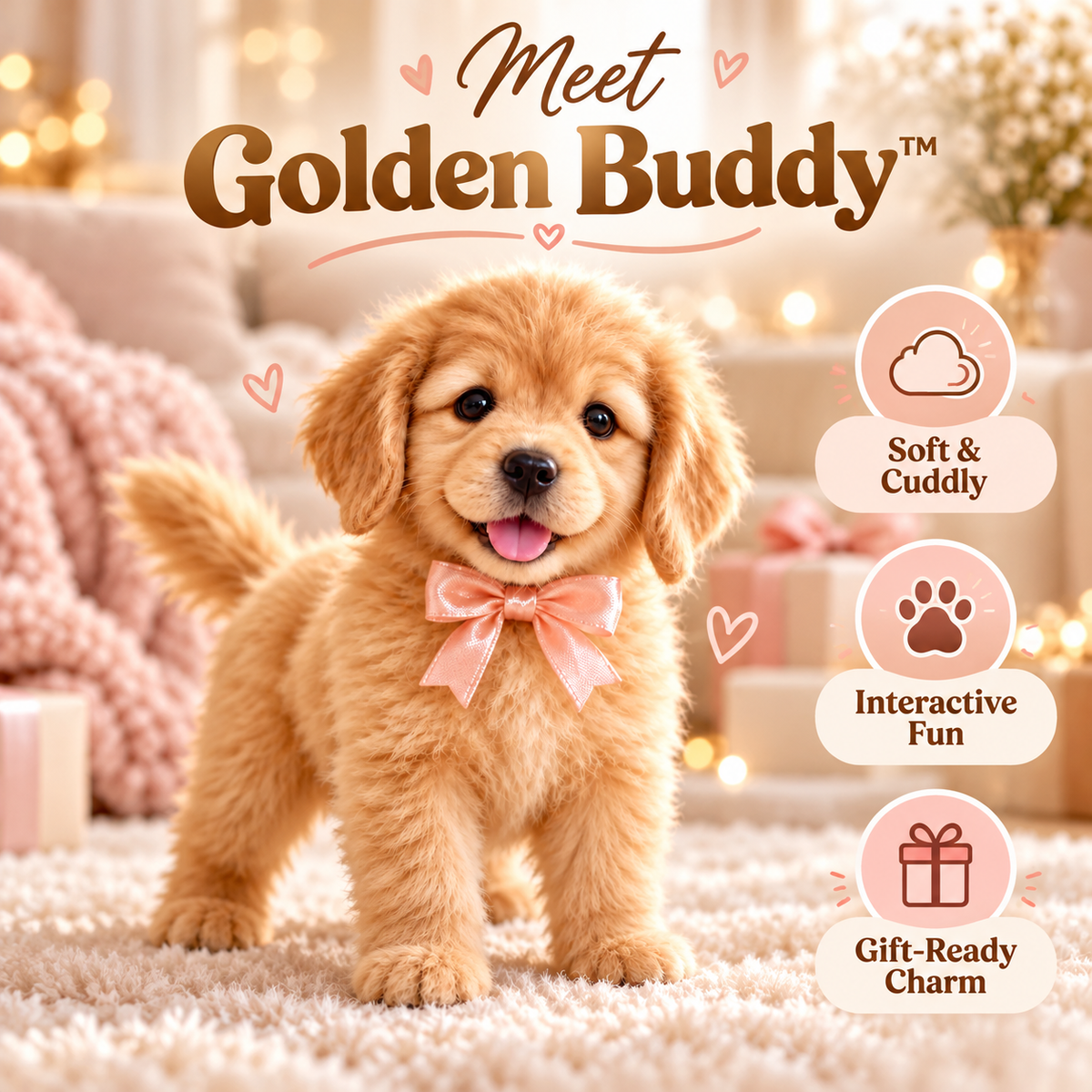 🐕49% OFFGolden Buddy™ 🐾 Realistic Robot Golden Retriever Puppy🍀