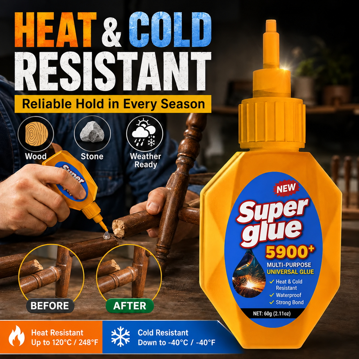 🔧 Quick-Dry Super Glue – Strong Bonds for Everyday Repairs❄️