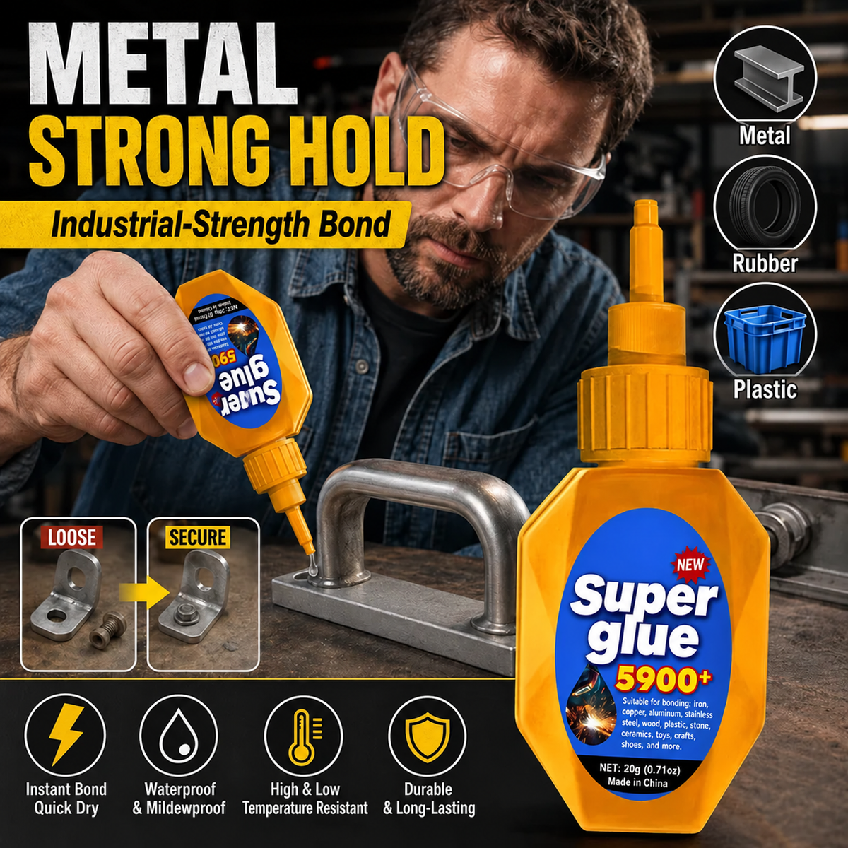 🔧 Quick-Dry Super Glue – Strong Bonds for Everyday Repairs❄️