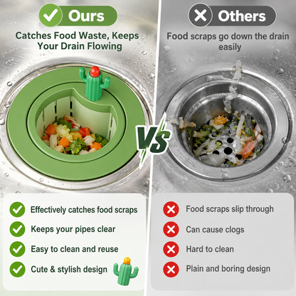 🌵 Cactus Sink Strainer Basket – Catch Food Scraps, Keep Drains Clear 💧🍀