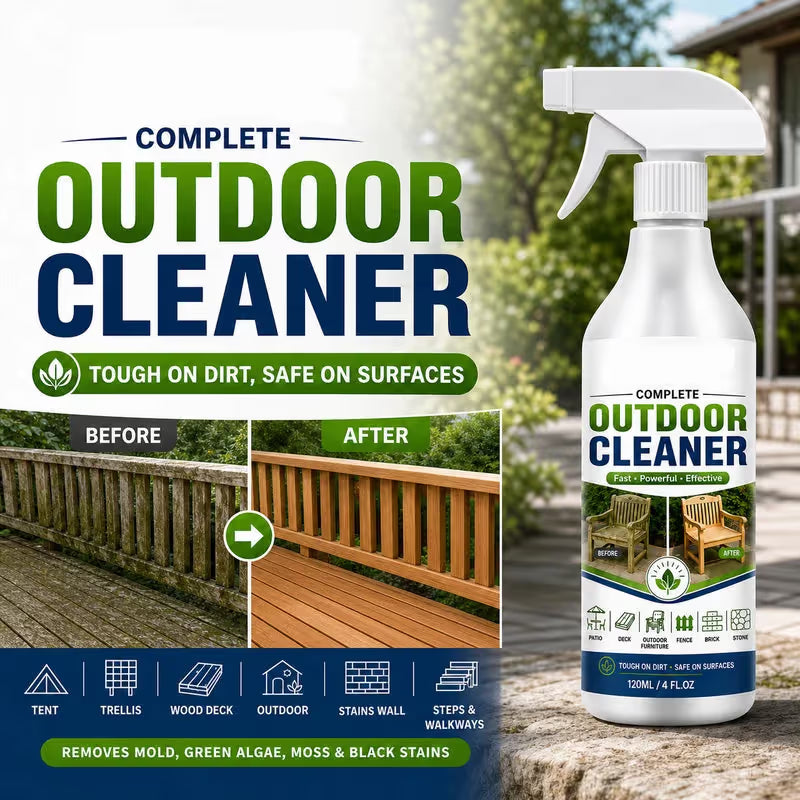 🌿💦 Outdoor Surface Cleaner Spray – Remove Grime & Refresh Patios, Decks & Walkways!🍀
