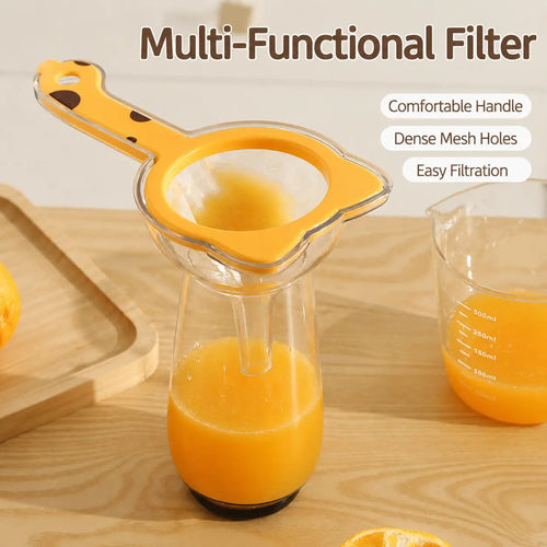 📍Cat Ear Multi-Purpose Funnel & Fine Mesh Strainer – Food-Grade Kitchen Filter for Juices, Liquids & Dry Ingredients
