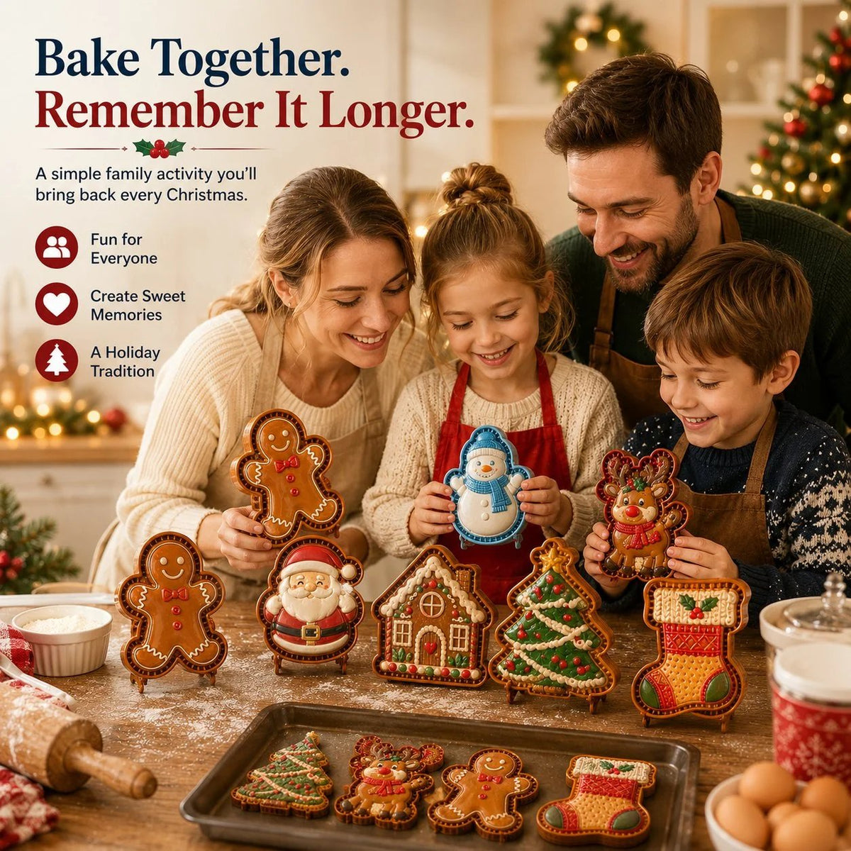 🎄Only $9.99 Last Day Promotion!🍪Christmas Baking Moulds – 9 Festive Designs 🎄