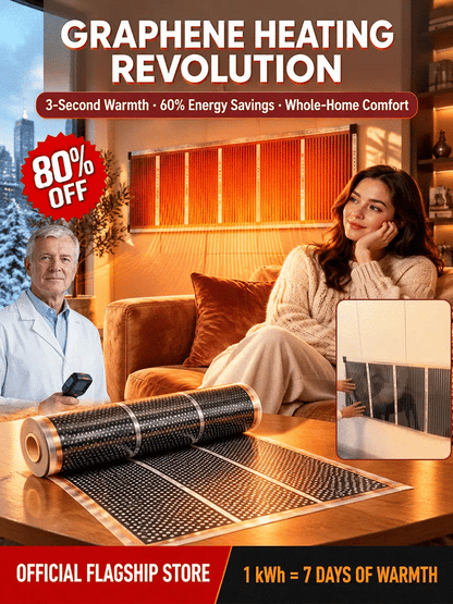 【3-Second Instant Heating】Honeycomb Graphene Far-Infrared Carbon Crystal Wall Heater