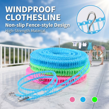 🔥 Buy 1 Get 1 Free🔥Windproof Heavy Duty Clothesline That Keeps Clothes Secure In Strong Winds