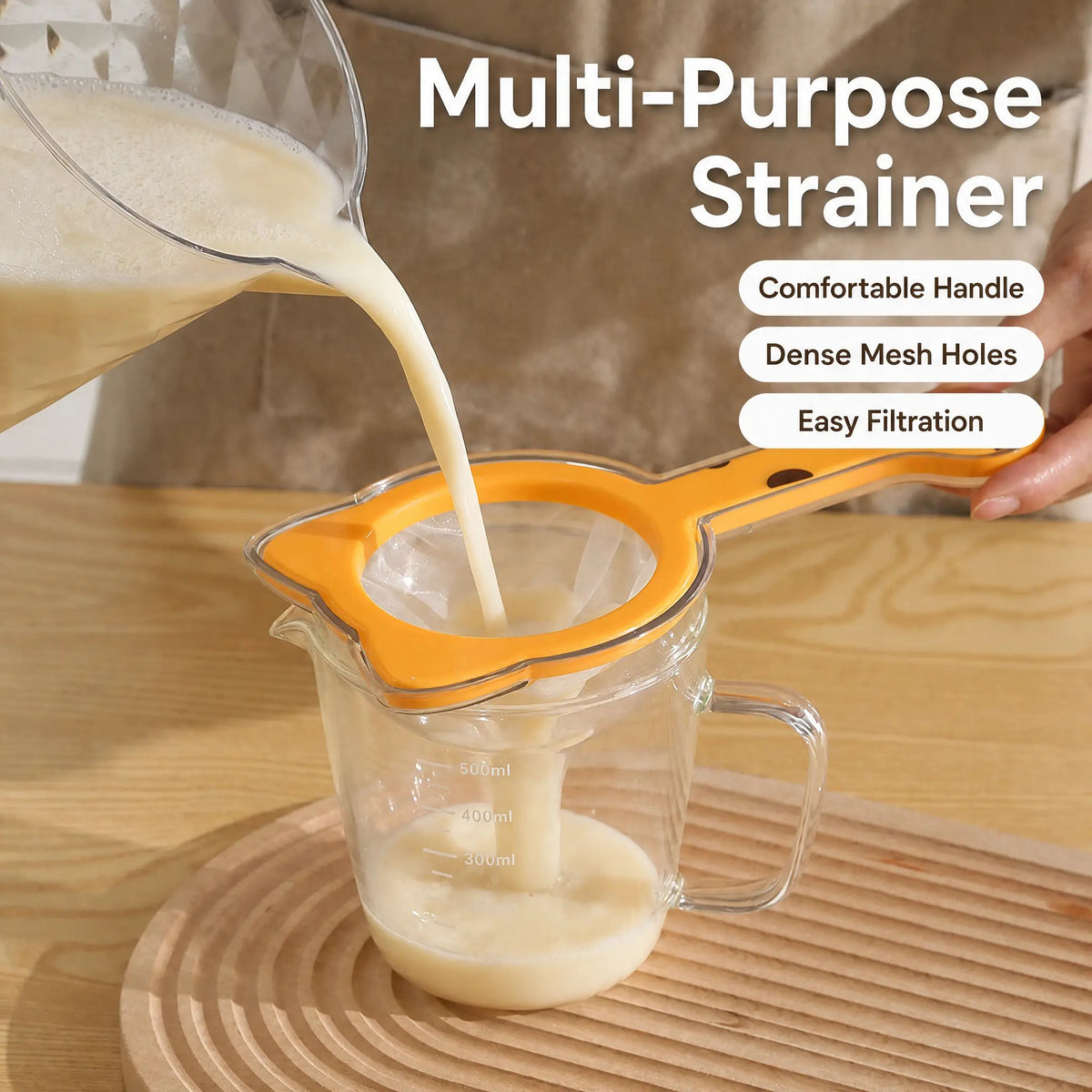📍Cat Ear Multi-Purpose Funnel & Fine Mesh Strainer – Food-Grade Kitchen Filter for Juices, Liquids & Dry Ingredients