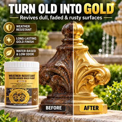 💥HOT SALE🔥Water-Based Weather-Resistant Gold Paint🍀