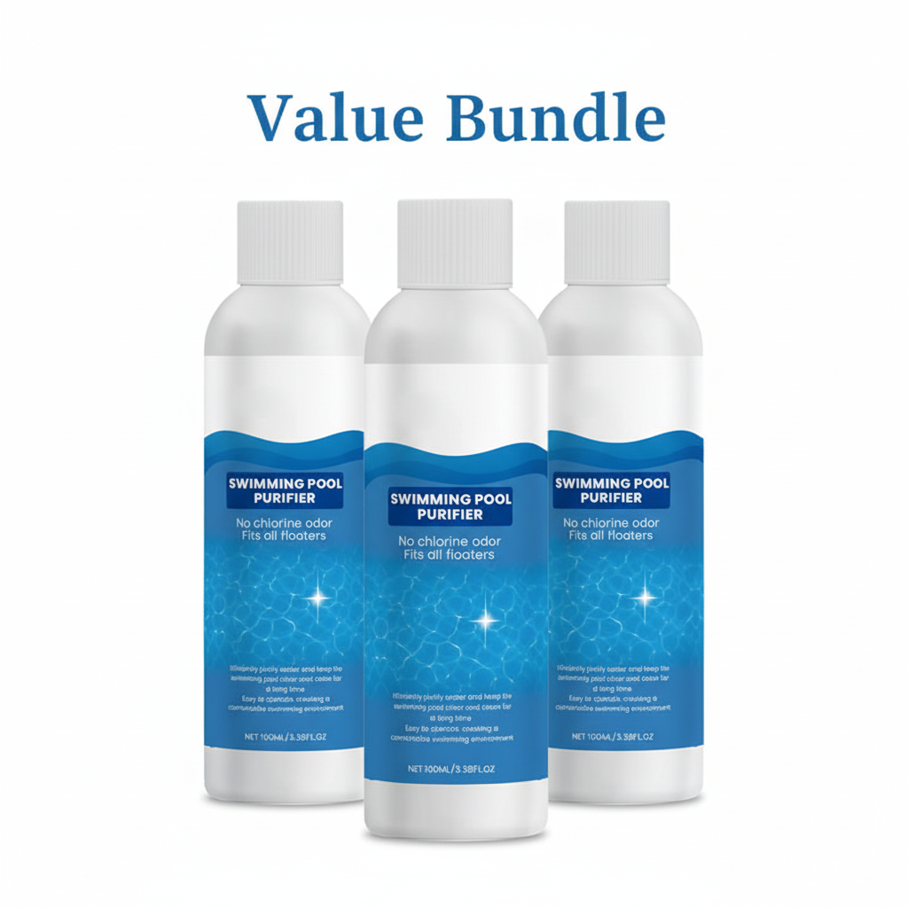 💧 Purifying liquid for pools – crystal-clear water, effortlessly! ✨ Say goodbye to green water and harsh chemicals – enjoy healthy, natural swimming every time. 🏊‍♂️💙