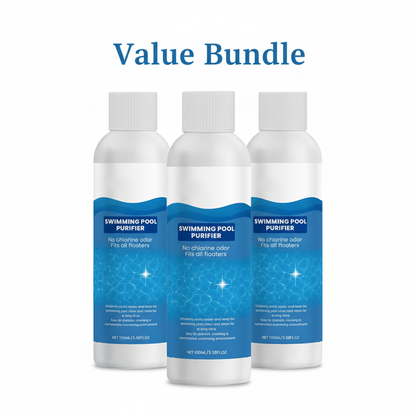 💧 Purifying liquid for pools – crystal-clear water, effortlessly! ✨ Say goodbye to green water and harsh chemicals – enjoy healthy, natural swimming every time. 🏊‍♂️💙