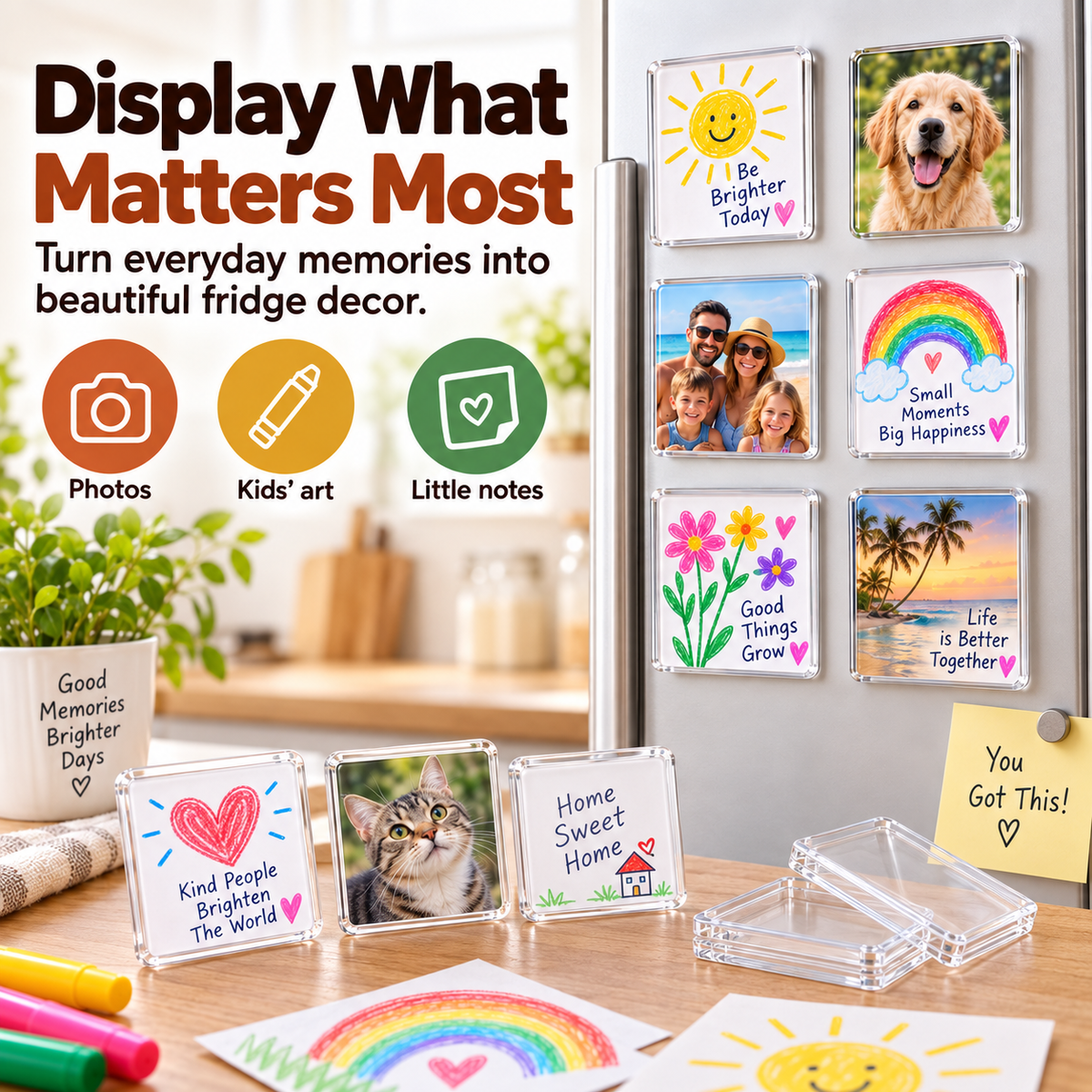 Easy DIY Photo Magnets🍀