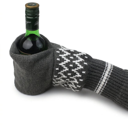 50% OFF 💥Beer Mitten Gloves, Knit Stitched Drink Mitt Holder for White Elephant Gag Gift Tailgating Idea