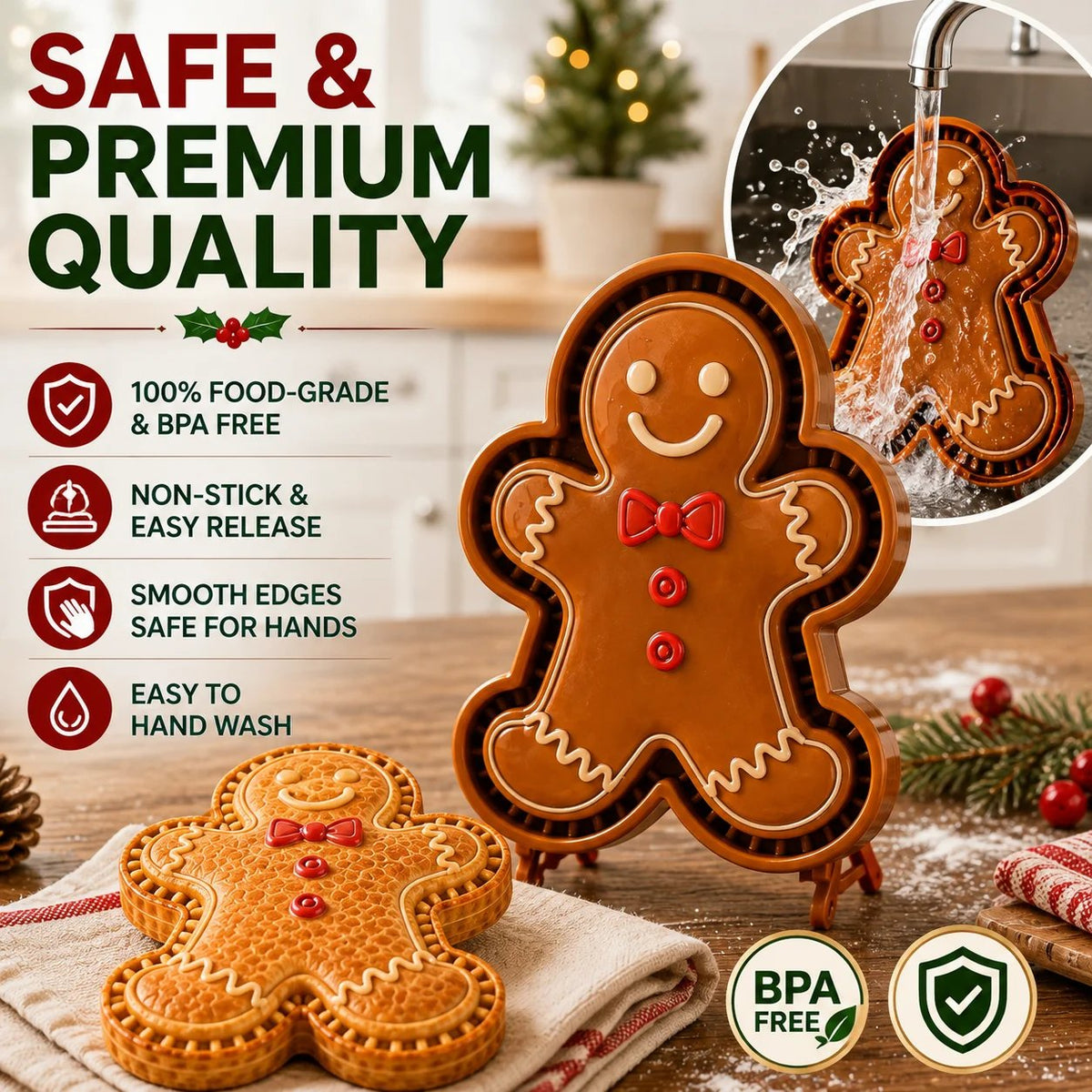 🎄Only $9.99 Last Day Promotion!🍪Christmas Baking Moulds – 9 Festive Designs 🎄