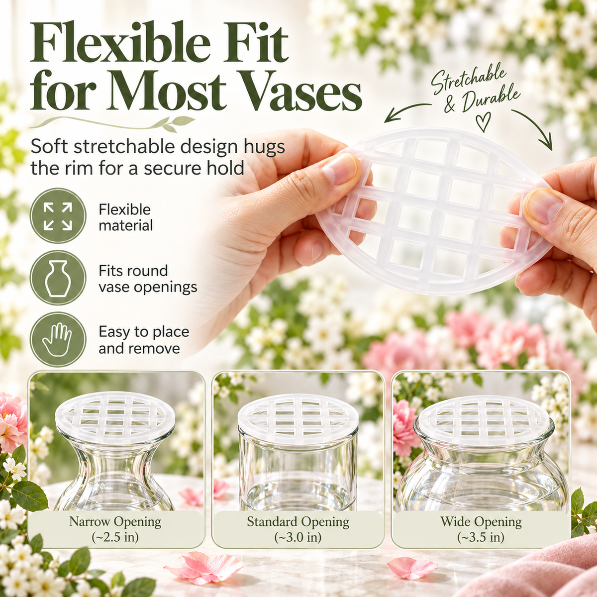 Reusable Silicone Floral Grid🍀
