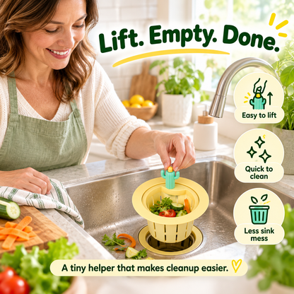 🌵 Cactus Sink Strainer Basket – Catch Food Scraps, Keep Drains Clear 💧🍀