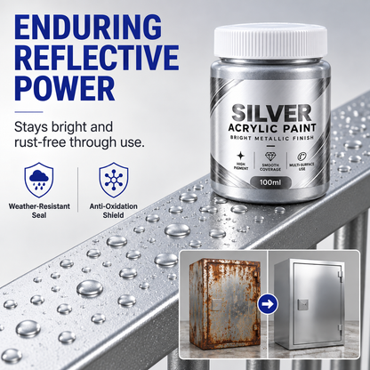 Water Based Metallic Silver Outdoor Anti Rust for Metal Renovation⏳