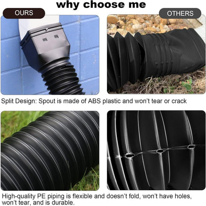 🏡 Keep Rainwater Away | Flexible Downspout Extender