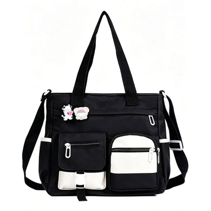 ✨ Everyday Convenience | Large-Capacity Multi-Pocket Canvas Tote Bag