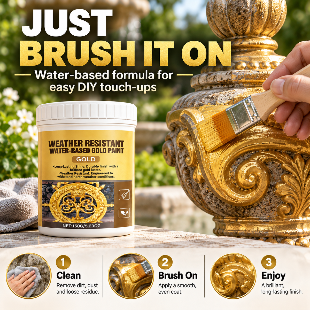 💥HOT SALE🔥Water-Based Weather-Resistant Gold Paint🍀