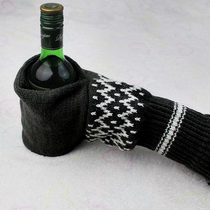 50% OFF 💥Beer Mitten Gloves, Knit Stitched Drink Mitt Holder for White Elephant Gag Gift Tailgating Idea