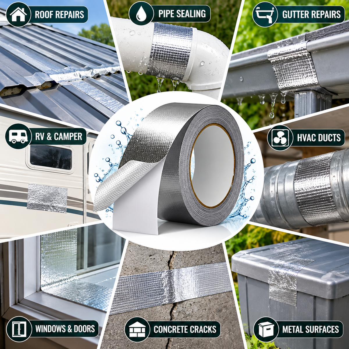 High-Temperature Resistant Fireproof Aluminum Foil Tape🍀