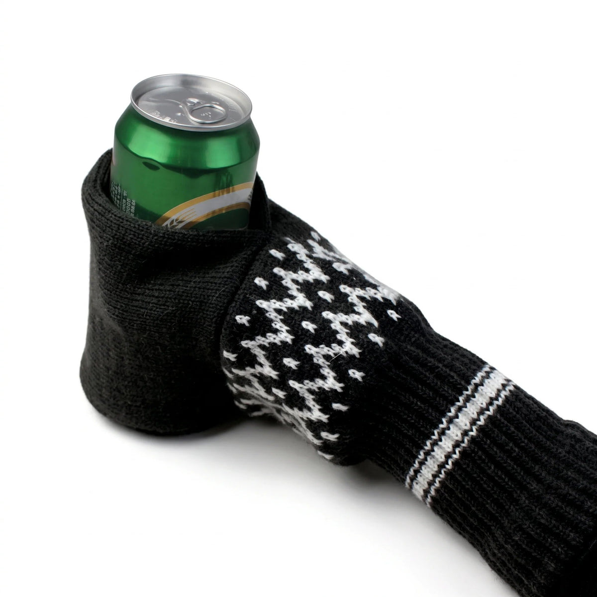 50% OFF 💥Beer Mitten Gloves, Knit Stitched Drink Mitt Holder for White Elephant Gag Gift Tailgating Idea