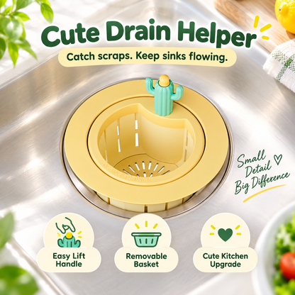 🌵 Cactus Sink Strainer Basket – Catch Food Scraps, Keep Drains Clear 💧🍀