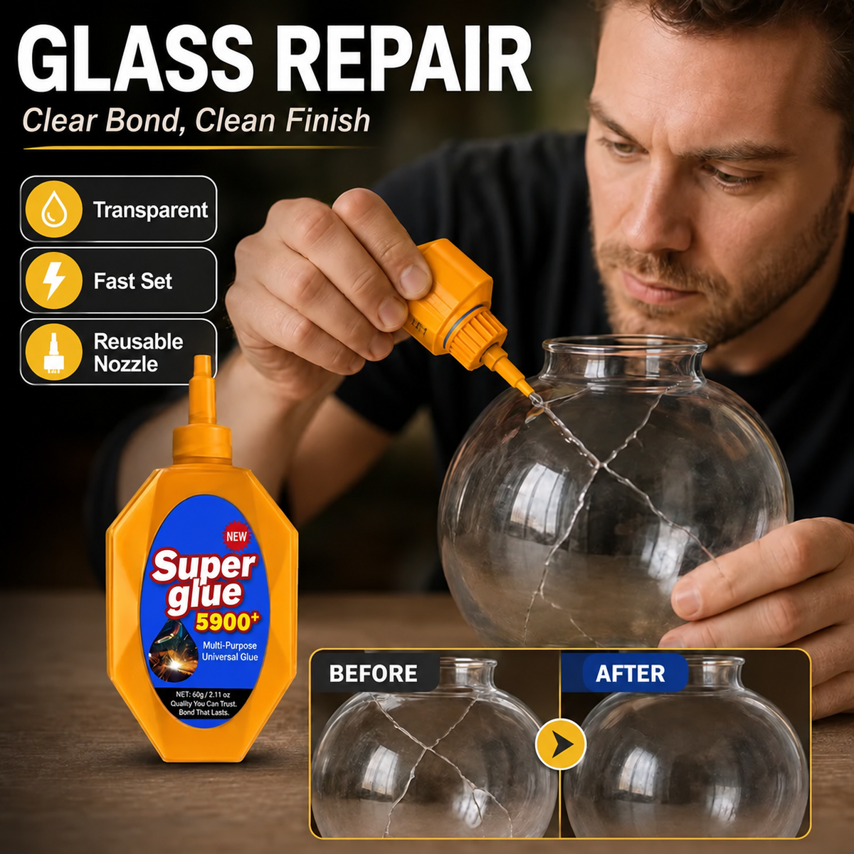 🔧 Quick-Dry Super Glue – Strong Bonds for Everyday Repairs❄️