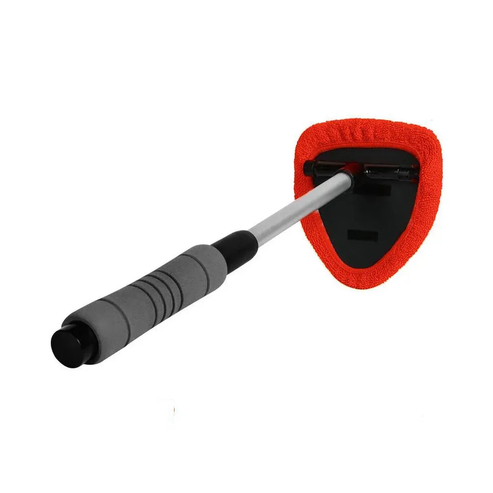 💥 💥 🔥 Windshield Cleaning Tool, Microfiber Car Window Cleaner with 4 Reusable and Washable Microfiber Pads and Extendable Handle