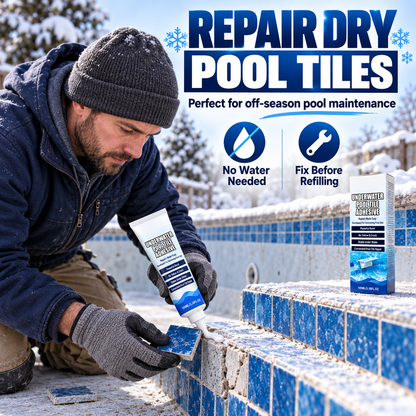 🔧 Pool Tile Repair Adhesive-Fix Loose & Cracked Tiles🍀
