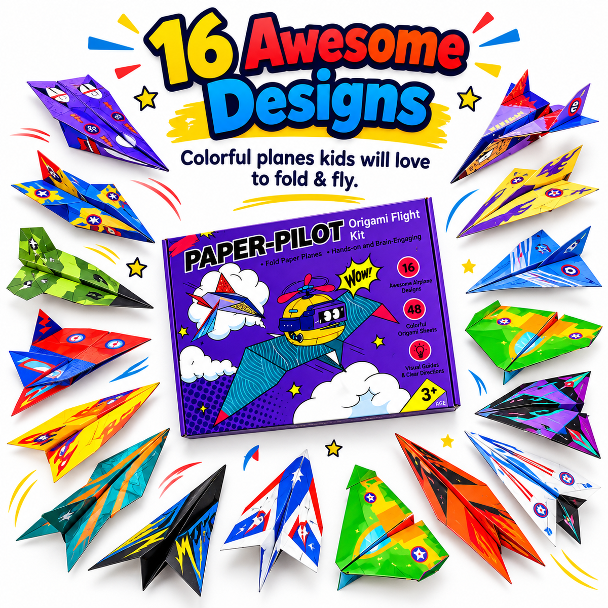 ⏰Creative DIY Paper Airplane Set For Kids🍀