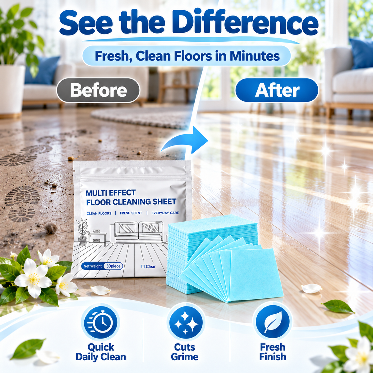 🦠Multi-Surface Antibacterial Cleaner for Hardwood, Tile & Laminate🏡🍀
