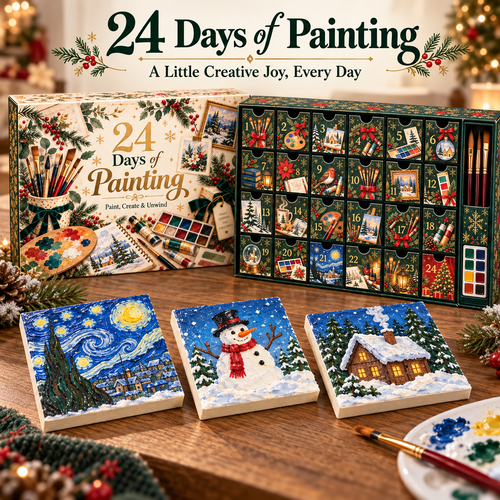 🎄 24 Days of Painting Advent Calendar – Christmas DIY Art Kit 🎨✨